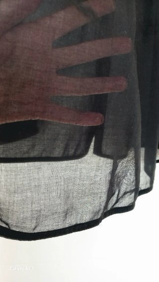 Blusa Camisa Negra Transparente Talla 42-44