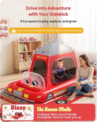 Colchón inflable bombero niños QPAU