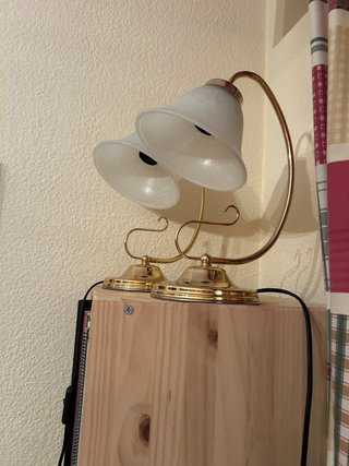 Juego de 2 lámparas de mesa doradas