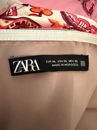 Mono Zara palabra de honor estampado T.XL