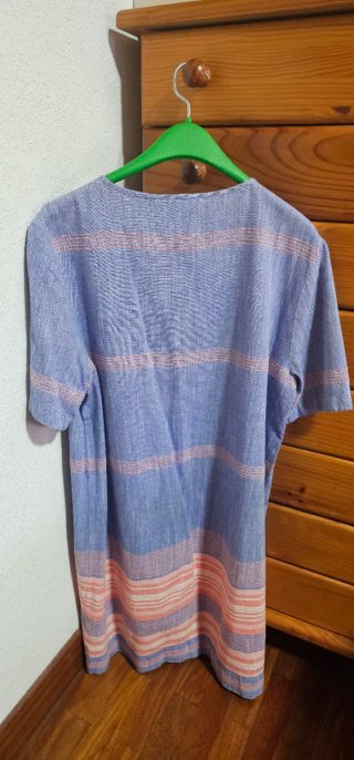 Vestido Rayas Azul y Rosa