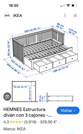 Cama Diván HERMES IKEA
