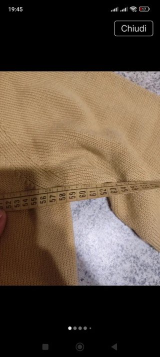 Cardigan Uomo 100% Lana Merino Guarnieri Beige