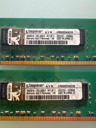 2x Kingston DDR2 2GB RAM