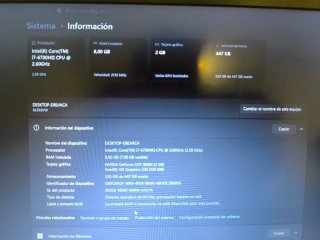 Portátil Asus ROG, i7, 8GB RAM, 500GB SSD, Nvidia