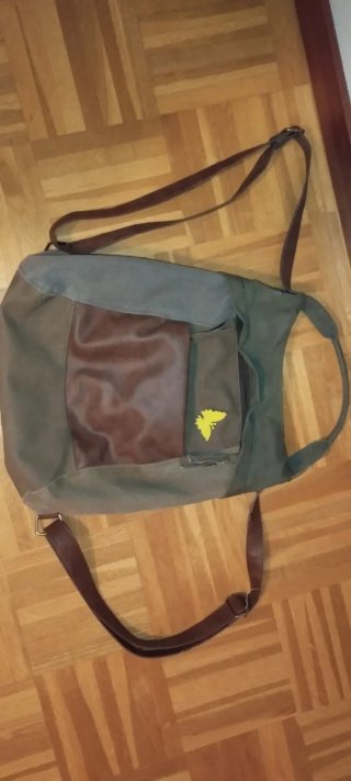 Bolso Mochila Misako Marrón y Verde