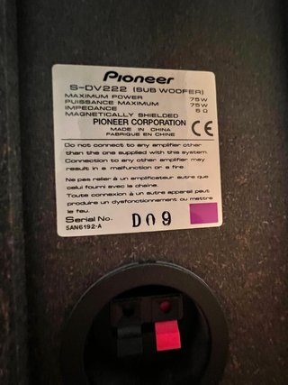 Home Cinema Pioneer 5.1 XV-DV222 + Subwoofer