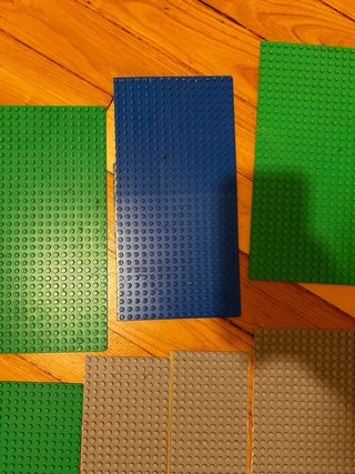 Lego Placas Base Azul, Verde y Gris