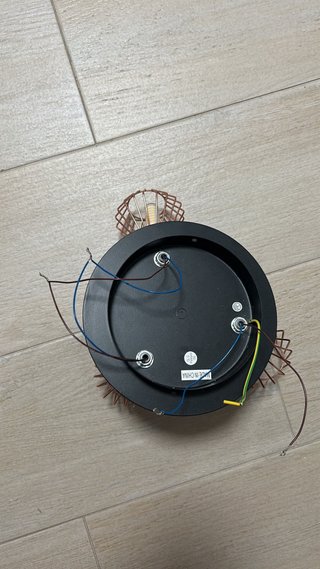 Lámpara de techo moderna cobre y negro