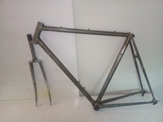Cuadro y horquilla bicicleta de carretera Romani