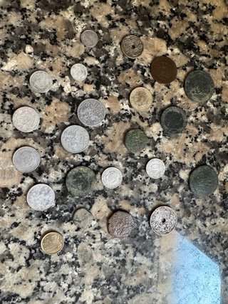 Lote de monedas antiguas variadas