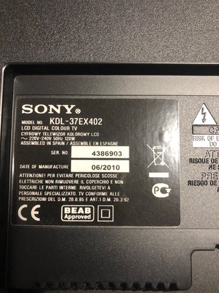 TV Sony KDL-37EX402 37”