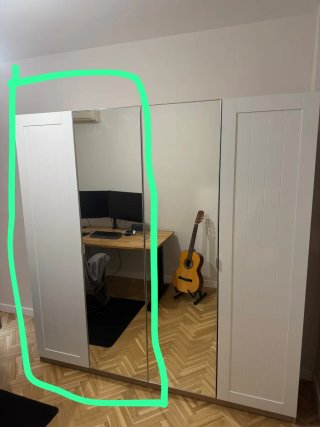 Armario de madera y espejo  1 parte Preci