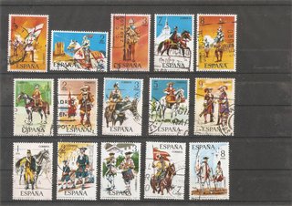 Colección sellos España uniformes militares