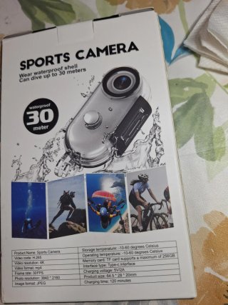Cámara Deportiva 4K WiFi H.265 con tarjeta 64Gb