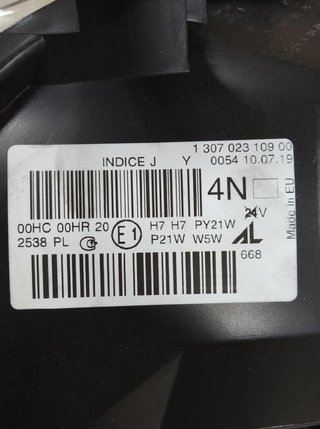1104 faro derecho 711307023109 renault megane