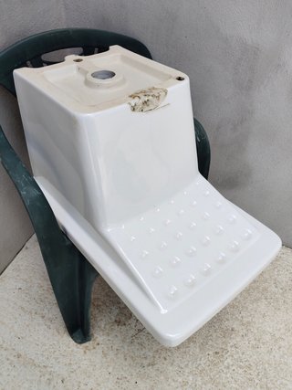 Lavadero de cerámica blanco