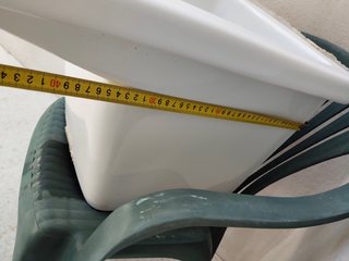 Lavadero de cerámica blanco