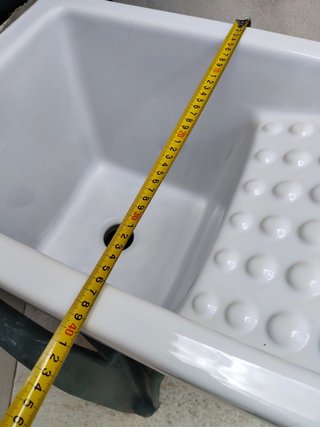 Lavadero de cerámica blanco