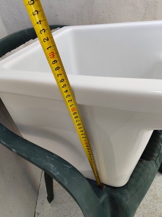Lavadero de cerámica blanco