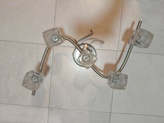 Lámpara de techo moderna metal y cristal