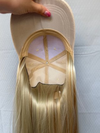 Peluca Gorra Blond Largo Beige