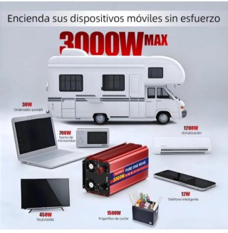Inversor 3000W Onda Pura 12V/24V