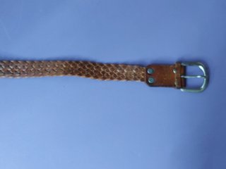 Cinturón Cuero Marrón Trenzado Artesanal