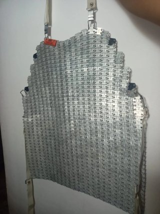Grembiule vintage maglia acciaio Super Lamex