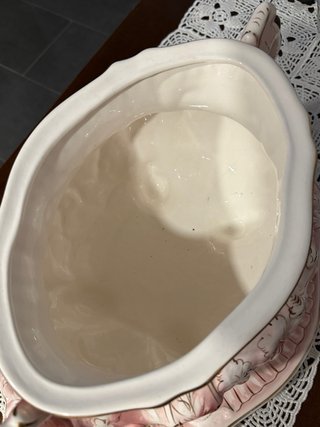 Sopera de cerámica vintage con tapa