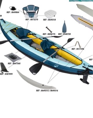 Kayak hinchable Decathlon 1-2 personas