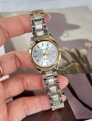 Reloj Mujer Plateado y Dorado, Resistente al Agua