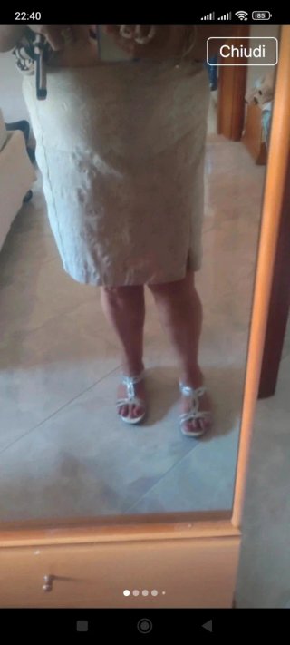 Gonna Camomilla Beige Taglia 48