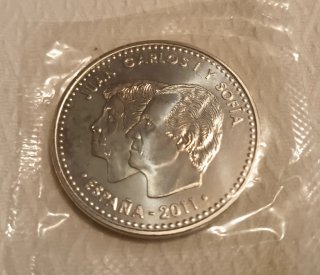Lote 5 monedas plata 20€ 2011