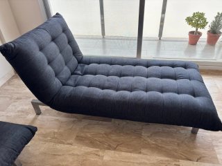 Sofá Cama Modular Gris 2 Piezas