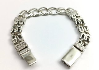 Pulsera eslabones gruesos de plata 925 hombre