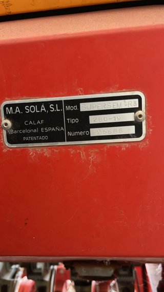 Sembradora de reja Sola 3 metros