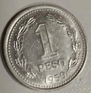 1 Peso Argentino 1959 Moneda Antigua