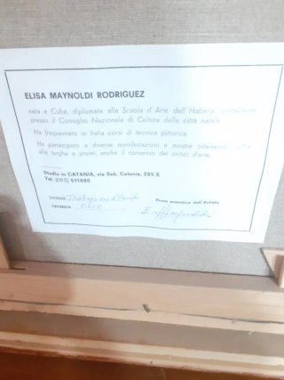 Quadro con scena di lavoro agricolo
