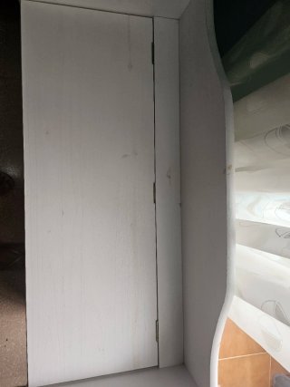 Baúl de madera blanco para juguetes
