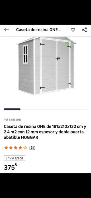 Caseta de resina gris y blanca
