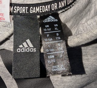 Sudadera Adidas Essentials Big Logo Gris