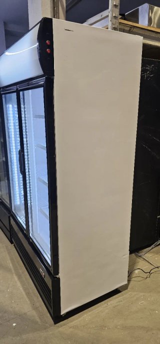 Nevera Vertical Cristal Doble Puerta