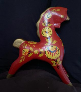 Cavallino Khokhloma URSS Legno Vintage