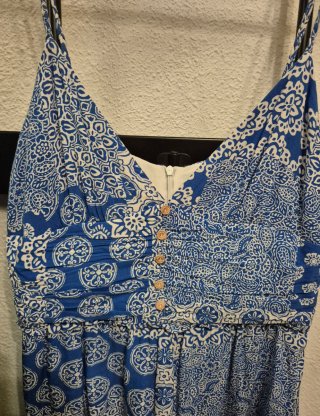Mono Zara Estampado Azul Talla L