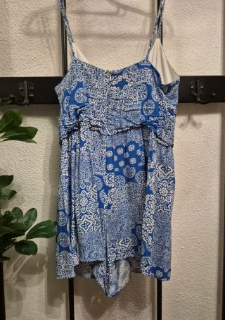 Mono Zara Estampado Azul Talla L