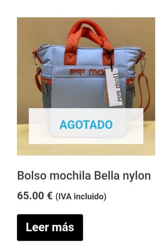 Bolso Pepe Moll azul y naranja sin estrenar