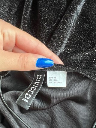 Vestido negro brillante fiesta talla XS