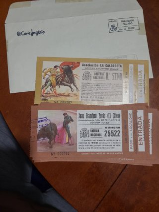 Entradas de toros antiguas