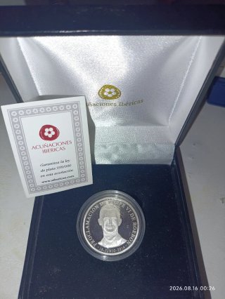 Moneda Plata 999 Felipe VI Rey de España.